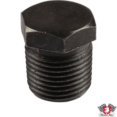 Oil drain plug with metric threads, black