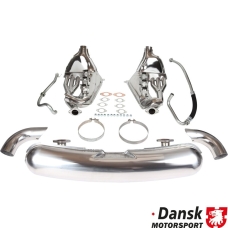 Exhaust conversion set, free-flow, with two loose Ø84 mm tail pipes. IMPORTANT: Major modification needed on engine tin w...