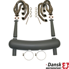 Exhaust set, Racing, with two Ø70 mm tail pipes. Made of steel with grey heat resistant paint. IMPORTANT: Not for street ...