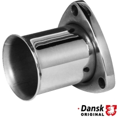 Connector flange for cross over pipe. Made of polished stainless steel