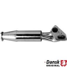 Pre-silencer. Made of polished stainless steel. With TÜV/EEC approval