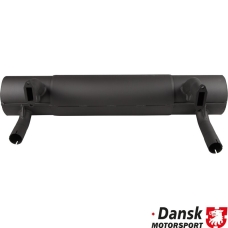 Exhaust rear, Sport, with two polished stainless steel tail pipes in Carrera style. Deep sporty sound. Tail pipes constru...