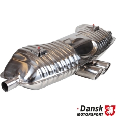 Exhaust rear, Sport, OE style, with two Ø80 mm tail pipes. Made of polished stainless steel. With TÜV/EEC approval for 2....
