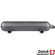 Exhaust rear, Sport, with one Ø70 mm tail pipe. Made of steel with grey heat resistant paint, tail pipe of polished stain...