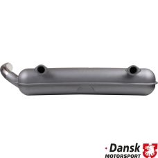 Exhaust rear, Sport, with one Ø70 mm tail pipe. Made of steel with grey heat resistant paint, tail pipe of polished stain...