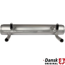 Exhaust rear. Made of glass bead blasted stainless steel