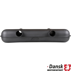 Exhaust rear, Racing, with two Ø70 mm tail pipes. Made of steel with grey heat resistant paint. Not approved for street use