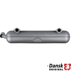 Exhaust rear, with one Ø57 mm tail pipe and chrome tip. Made of steel with grey heat resistant paint. With TÜV/EEC approval