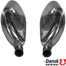 Exhaust set rear, Sport, OE sound. Made of polished stainless steel. With TÜV/EEC approval