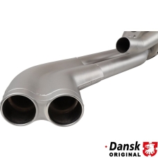 Exhaust rear, with two Ø44.5 mm tail pipes. With wastegate pipe. Made of stainless steel