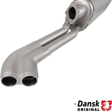 Exhaust rear, with two Ø44.5 mm tail pipes. Made of strainless steel