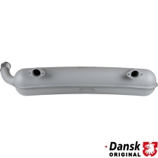 Exhaust rear, with one Ø60 mm tail pipe and chrome tip. Made of steel with grey heat resistant paint. With TÜV/EEC approval