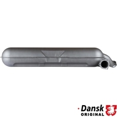 Exhaust rear, with one Ø60 mm tail pipe and chrome tip. Made of steel with grey heat resistant paint. With TÜV/EEC approval