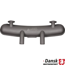 Exhaust rear, Sport, with two Ø60 mm tail pipes. Made of steel with grey heat resistant paint
