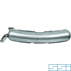 Exhaust rear, with one Ø60 mm tail pipe. Made of stainless steel. With TÜV/EEC approval