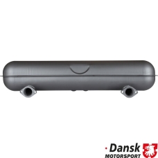 Exhaust rear, Sport, GT3 style, with two Ø63 mm center tail pipes. Made of steel with grey heat resistant paint