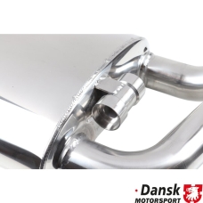 Exhaust set rear, Sport. Made of polished stainless steel