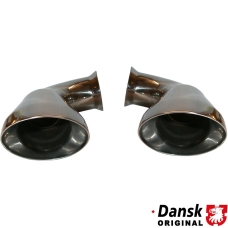 Bypass tail pipe set, left/right. Replaces the rear exhausts. Made of stainless steel