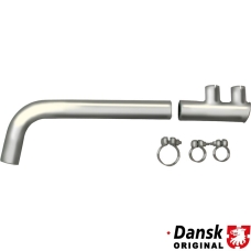 Tail pipe set with clamps. Made of stainless steel