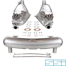 Exhaust set, Racing, with two Ø63.5 mm tail pipes. Including 