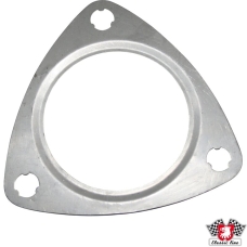 Gasket between manifold and catalytic converter, triangular