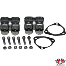 Mounting kit for dummy catalytic pipes. The kit includes clamps, gaskets, nuts and bolts