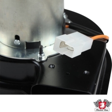 Blower motor with steel housing for heater