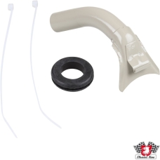 Defrosting nozzle with rubber ring and clamp, rear, left