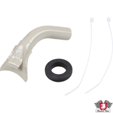 Defrosting nozzle with rubber ring and clamp, rear, right