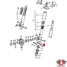 Threaded lock pin for ball joint, left/right, 2 pieces needed per car