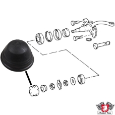 Rubber cap for front wheel hub