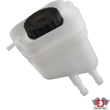 Brake fluid tank with black cap