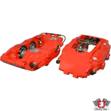 Brake caliper set, front, left/right, Sport, red, powder coating, new, without E-mark, Adapter needed for mounting on 964...