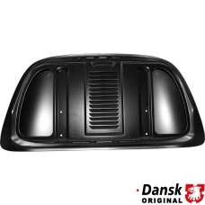 Engine hood, rear, with louvres