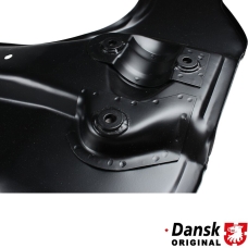 Front floor with suspension mounts
