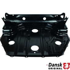 Spare wheel well without cross member