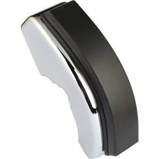 Bumper horn, front, chrome, with rubber buffer, for models with narrow trim, left