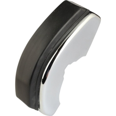 Bumper horn, front, chrome, with rubber buffer, for models with narrow trim, right