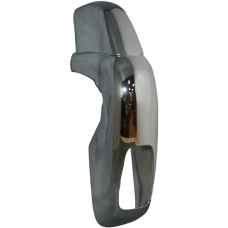 Bumper horn with cut-out for tail pipe, rear, left