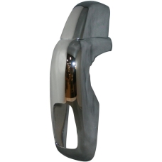 Bumper horn with cut-out for tail pipe, rear, right