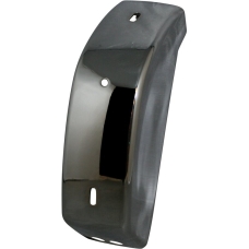 Bumper horn with holes for moulding, without rubber moulding, chrome, rear, left/right
