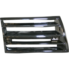 Front grille, metal, chrome, right