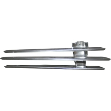 Grille for fog light, metal, chrome, left