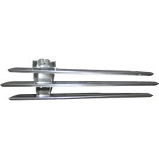 Grille for fog light, metal, chrome, right