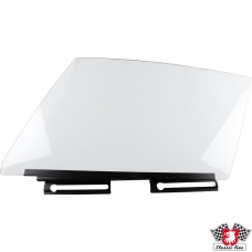 Door window with window lifter rail, clear, left. Without E-mark