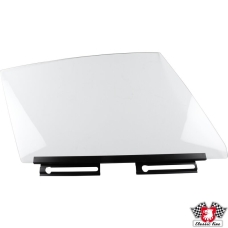 Door window with window lifter rail, clear, right. Without E-mark