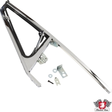 Door glass frame with vent window, chrome, left