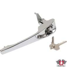 Door handle with lock cylinder and key, new, OE quality, chrome, left