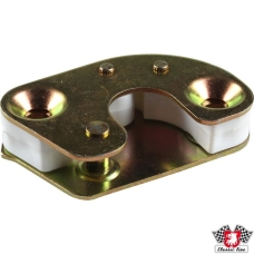 Striker plate for door, left. Yellow chromated
