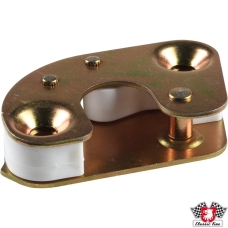 Striker plate for door, right. Yellow chromated
